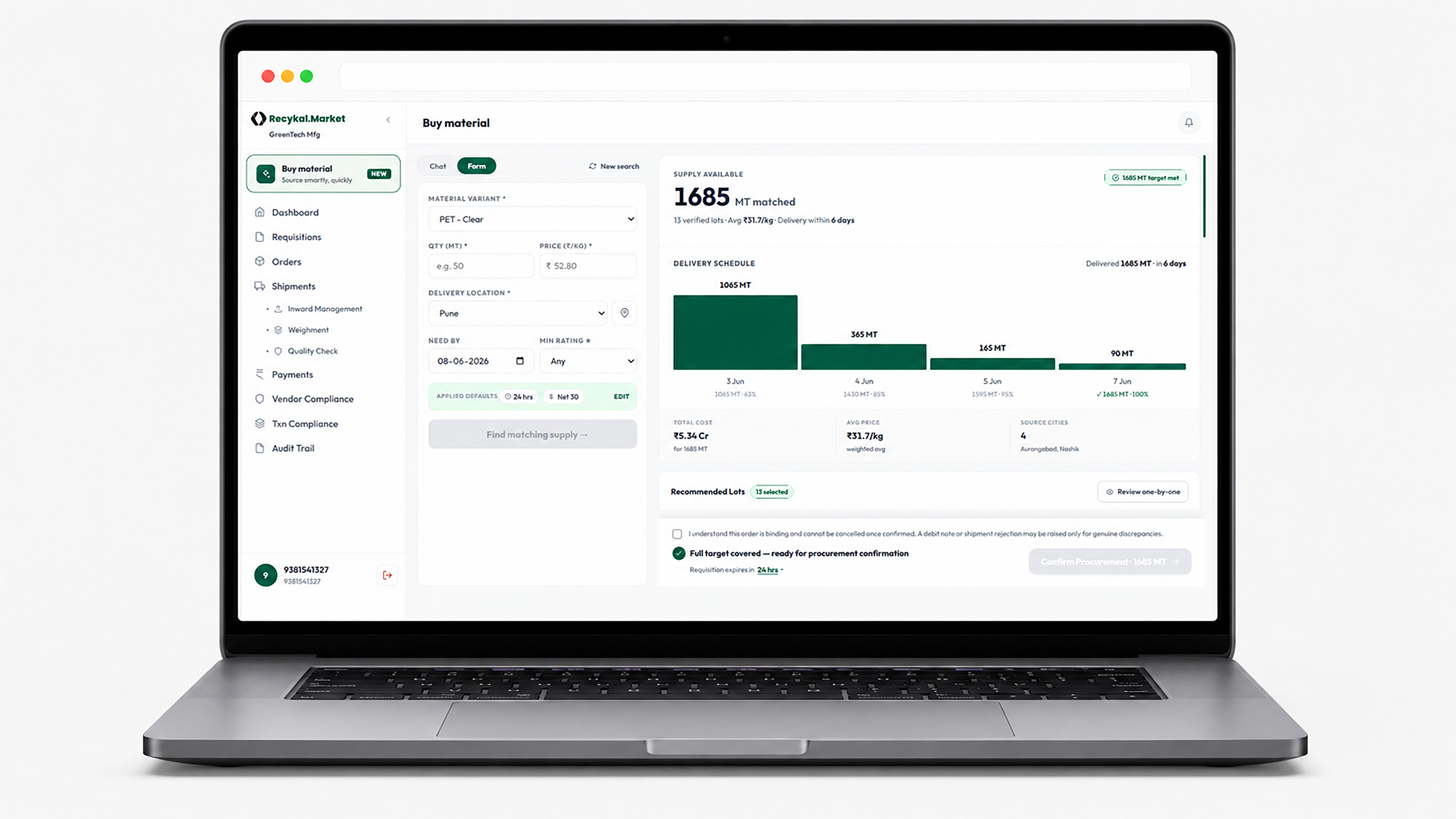 Recykal.Market buyer view 2